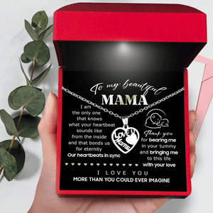Love Mama Heart Necklace - Family - To My Beautiful Mama - I Love You More Than You Could Ever Imagine - Ukgnoj19002