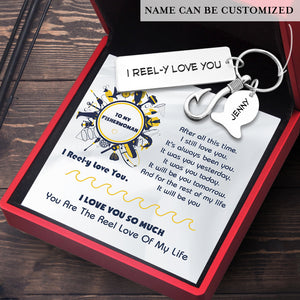 Personalized Fishing Hook Keychain - Fishing - To My Fisherwoman - I Love You So Much - Ukgku13020