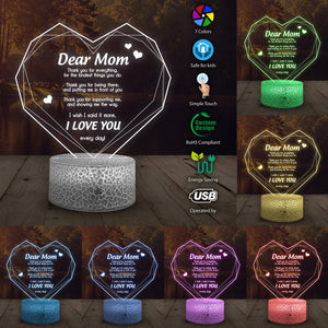 Heart Led Light - Family - To Mom - I Love You - Ukglca19005