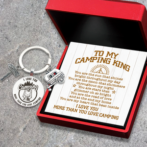 Camping Keychain - Camping - To My Camping King - You Are My Heart That Beat Inside - Ukgnqa26002