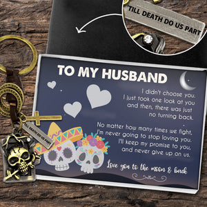 Skull Keychain - Skull - To My Husband - Love You To The Moon And Back - Ukgkcg14001