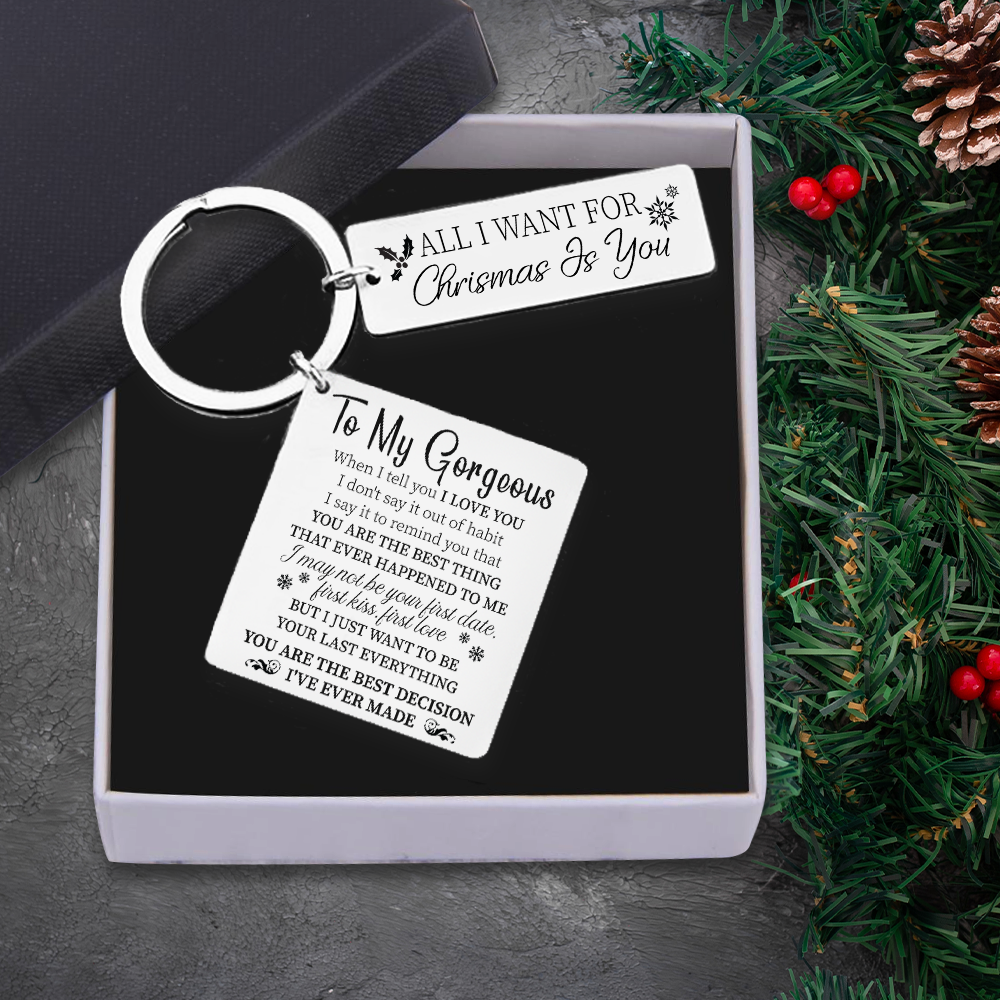 Calendar Keychain - Family - To My Gorgeous - All I Want For Christmas Is You - Ukgkr13003