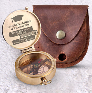Engraved Compass - To My Grandson, Congratulations You Made It! - Ukgpb22002