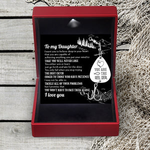 Engraved Fishing Hook - To My Daughter - You Only Fail When You Stop Trying - Ukgfa17001