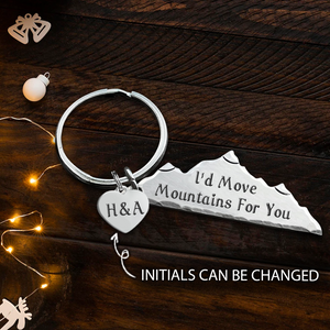 Personalised Mountain Keychain - Hiking - To My Hiking Partner - I'd Move Mountains For You - Ukgkzv13002