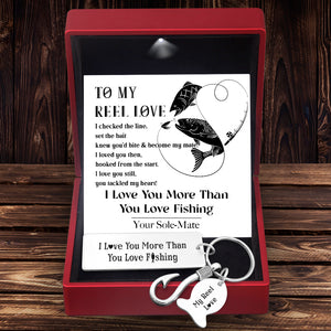 Fishing Hook Keychain - Fishing - To My Reel Love - I Love You More Than You Love Fishing - Ukgku13013