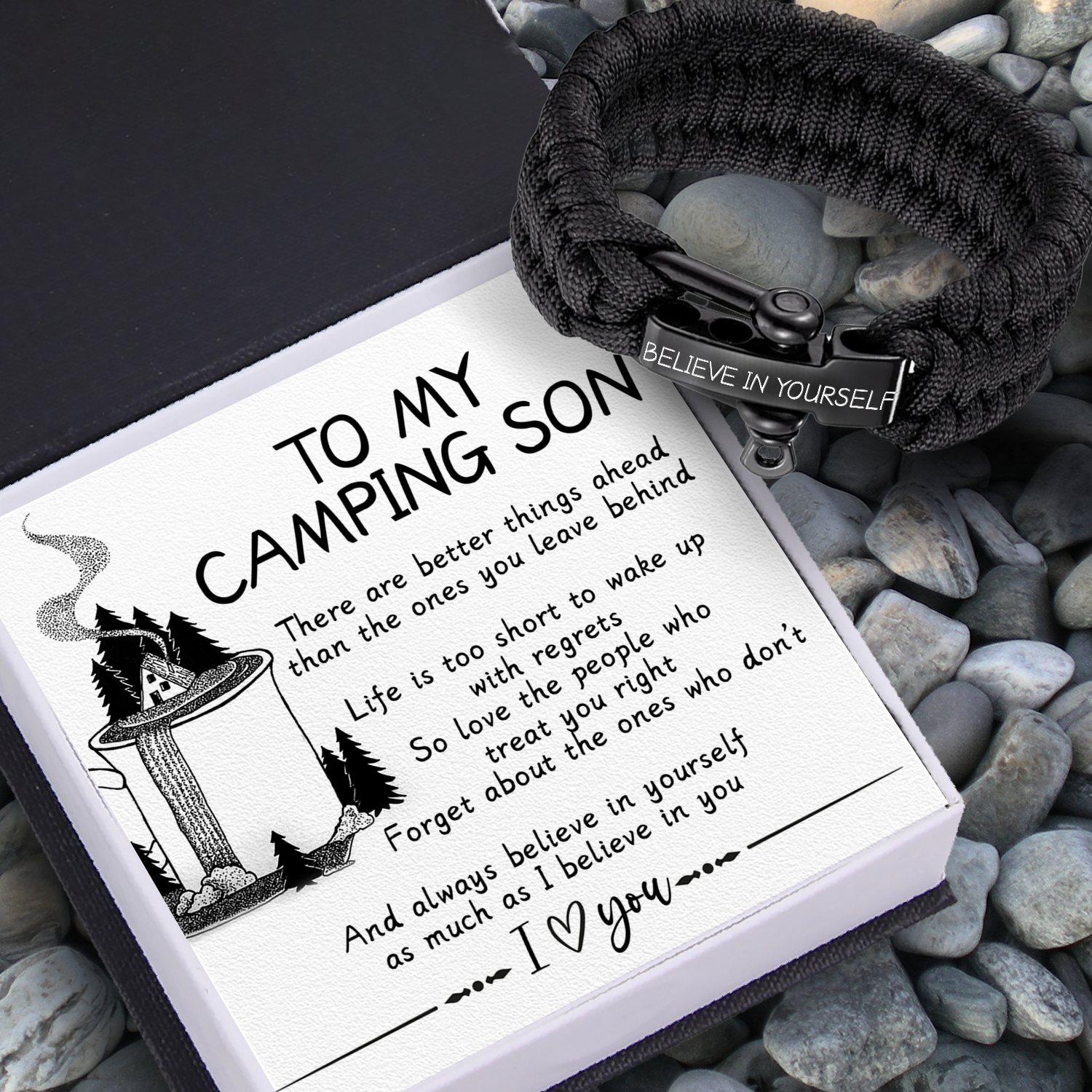 Paracord Rope Bracelet - Camping - To My Son - Always Believe In Yourself As Much As I Believe In You - Ukgbxa16005
