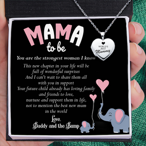 Heart Locket Necklace - Family - To My Mama To Be - You Are The Strongest Woman I Know - Ukgnzm19004