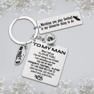 Football Calendar Keychain - Football - To My Man - Loved You Then, Love You Still - Ukgkra26002