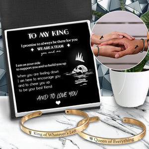 Couple Bracelets - Skull - To My King - I Promise To Always Be There For You - Ukgbt26019