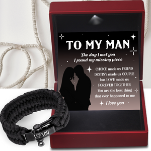 Paracord Rope Bracelet - Family - To My Man - Love Made Us Forever Together - Ukgbxa26003