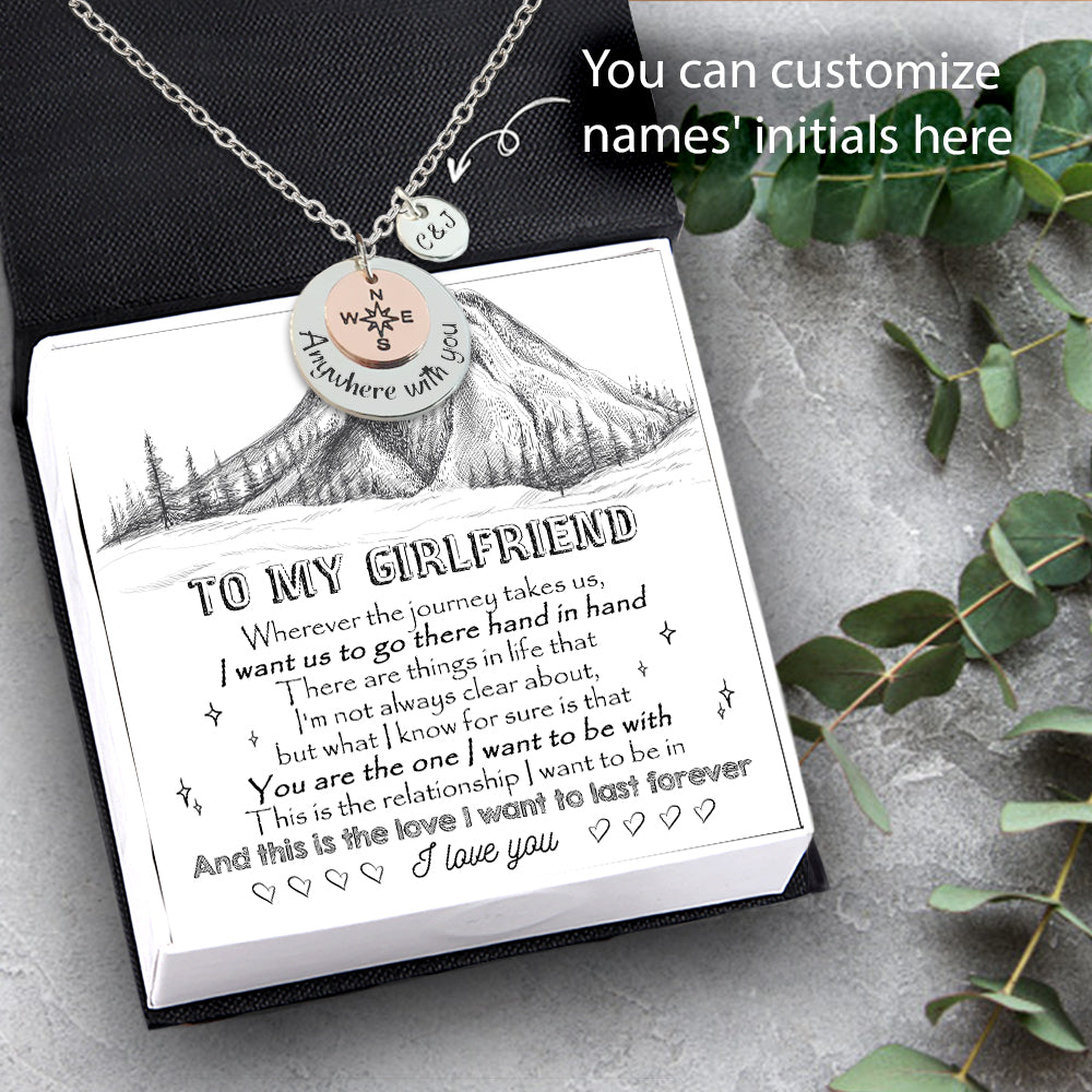 Personalised Compass Necklace - Travel - To My Girlfriend - This Is The Love I Want To Last Forever - Ukgnzx13001