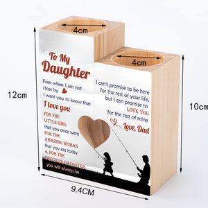 Wooden Heart Candle Holder - Fishing - To My Daughter - From Dad - For The Precious Daughter - Ukghb17009