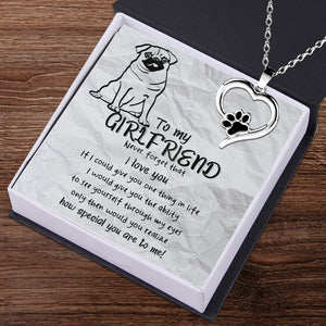 Paw Prints Necklaces - Pug - To My Girlfriend - How Special You Are To Me! - Ukgnzo13002