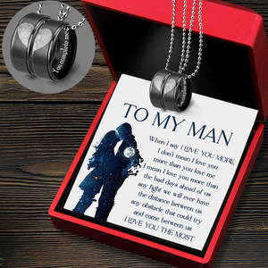 Couple Pendant Necklaces - Family - To My Man - I Love You The Most - Ukgnw26025