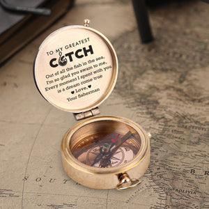 Engraved Compass - Fishing - To My Wife - Dream Come True - Ukgpb15002