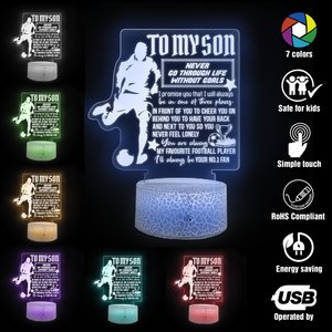 3D Led Light - Football - To My Son - I'll Always Be Your No.1 Fan - Ukglca16001