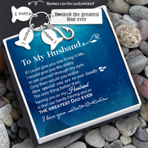 Personalised Fishing Hook Keychain - To My Husband - I Love You - Ukgku14003
