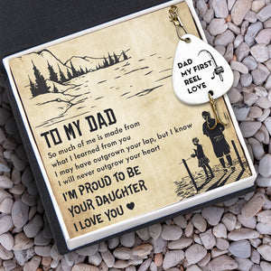 Engraved Fishing Hook - Fishing - From Daughter - To My Dad - Dad, My First Reel Love - Ukgfa18008