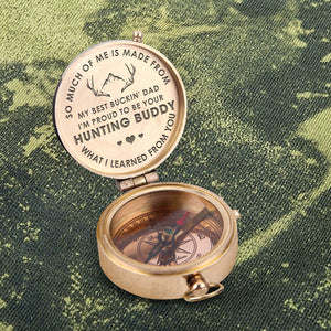 Engraved Compass - Hunting - To My Dad - I'm Proud To Be Your Hunting Buddy - Ukgpb18001