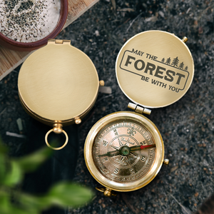 Engraved Compass - Hiking - To My Bestie - May The Forest Be With You - Ukgpb33008