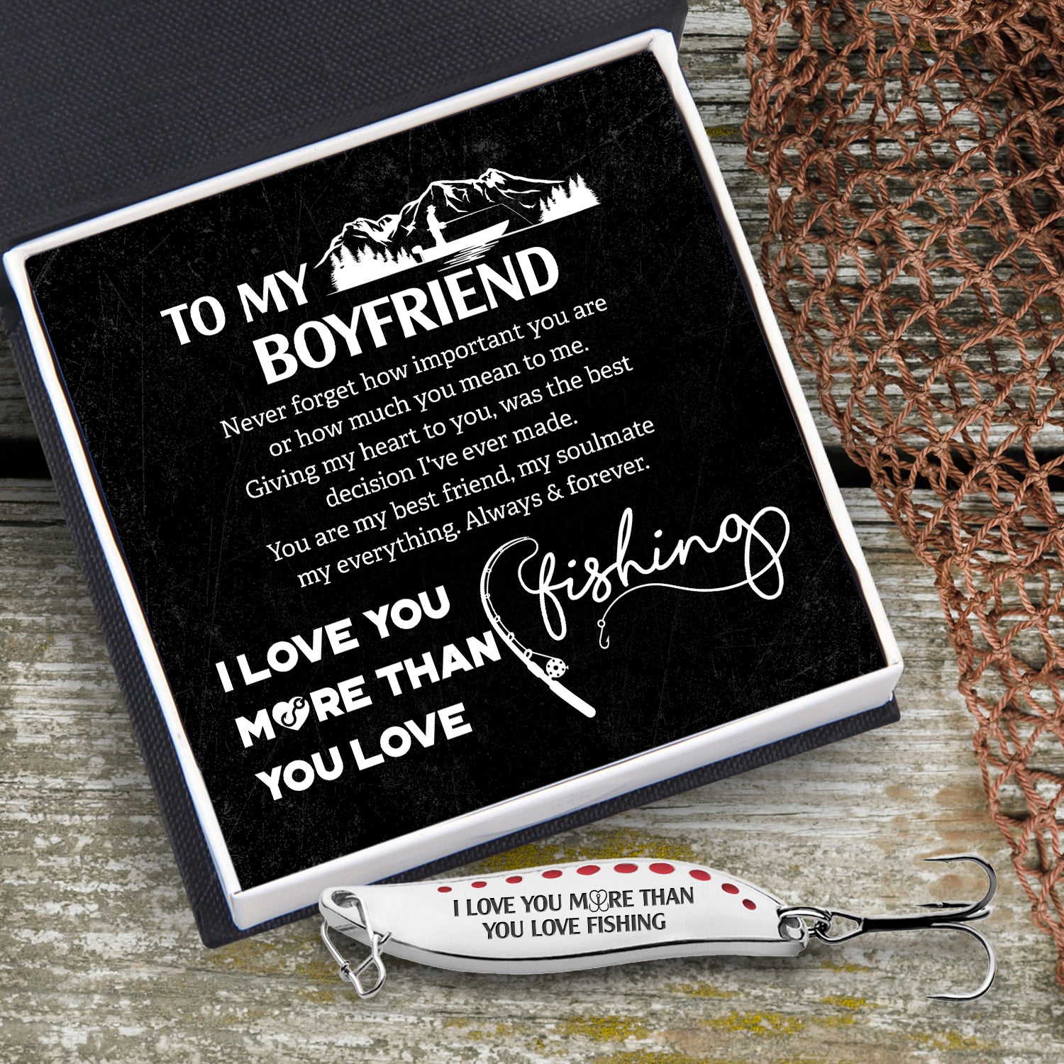 Personalized Fishing Lure Gift Hooked On You Fishing Lure Boyfriend Gift  Anniversary Gift Men's Gift Birthday Gift Personalized Name for Him