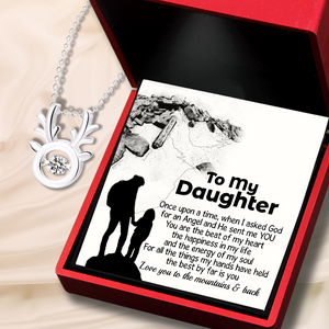 Crystal Reindeer Necklace - Hiking - To My Daughter - You Are The Energy Of My Soul - Ukgnfu17008