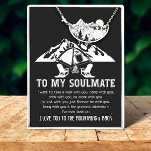 Retro Mountain Necklace - Camping - To My Soulmate - Being With You Is The Greatest Adventure - Ukgnnh13004
