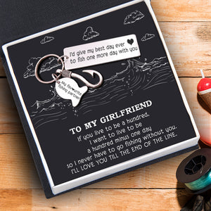 Fishing Hook Keychain - To My Girlfriend - My Favourite Fishing Partner - Ukgku13002 - Love My Soulmate