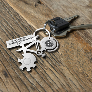 Personalised Bike Multitool Repair Keychain - Cycling - To My Soulmate - Be Safe, Handsome - Ukgkzn26001