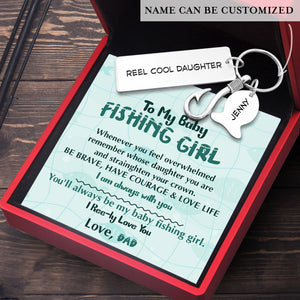 Personalised Fishing Hook Keychain - Fishing - To My Baby Fishing Girl - From Dad - I Am Always With You - Ukgku17001
