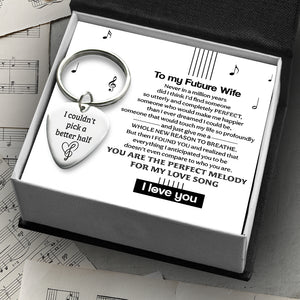 Guitar Pick Keychain - To My Future Wife - I Couldn't Pick A Better Half - Ukgkam25001