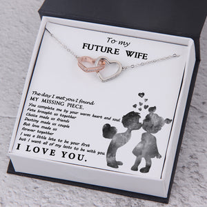 Interlocked Heart Necklace - To My Future Wife - Love Made Us Forever Together - Ukgnp25003 - Love My Soulmate
