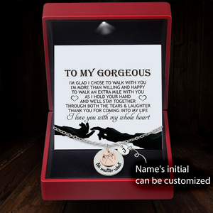 Personalised Double Round Necklace - Family - To My Gorgeous - I Love You With My Whole Heart - Ukgnzx13004