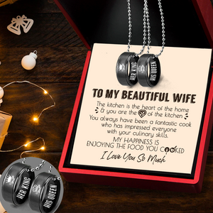 Couple Pendant Necklaces - Cooking - To My Wife - I Loved You So Much - Ukgnw15011