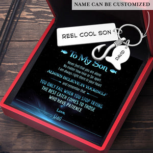 Personalised Fishing Hook Keychain - To My Son - From Dad - Always Believe In Yourself - Ukgku16002