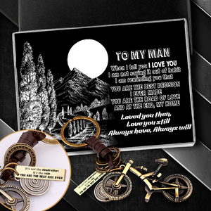 Engraved Cycling Keychain - Cycling - To My Man - You Are The Road Of Love - Ukgkaq26005