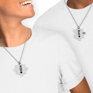 Puzzle Piece Necklace - Family - To My Man - I Love You - Ukglmb26001
