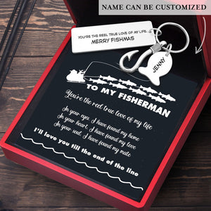 Personalised Fishing Hook Keychain - Fishing - To My Man - You're The Reel True Love Of My Life - Ukgku26010