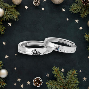 Mountain Sea Couple Promise Ring - Adjustable Size Ring - Fishing - To My Girlfriend - How Special You Are To Me - Ukgrlj13007