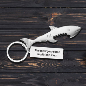 Beer Opener Shark Keychain - Fishing - To My Boyfriend - I Believe In Our Relationship - Ukgkeo12001