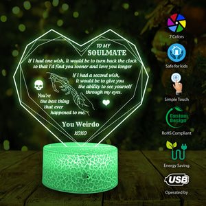 3D Led Light - Skull - To My Soulmate - It Would Be To Give You - Ukglca13022