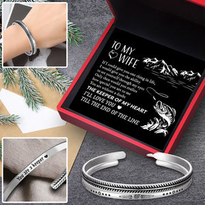 Fish Bone Bangles Set - Fishing - To My Wife - I'll Love You Till The End Of The Line - Ukgnne15001