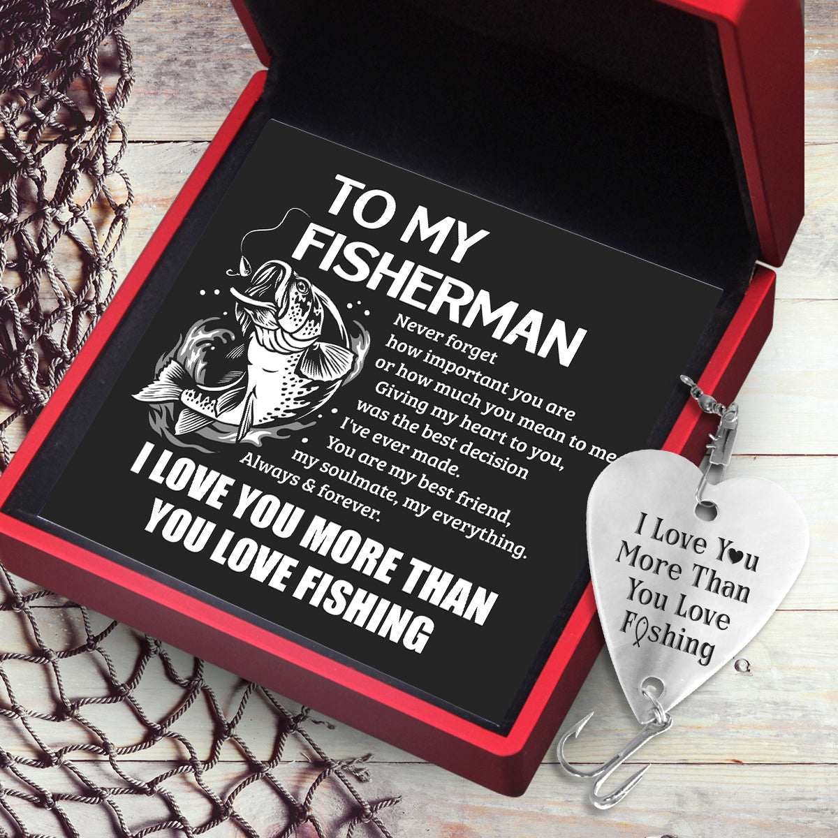 Heart Fishing Lure - Fishing - To My Man - I Love You More Than You Lo -  Love My Soulmate