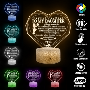 3D Led Light - Family - To My Daughter - Remember Whose Daughter You Are And Straighten Your Crown - Ukglca17005