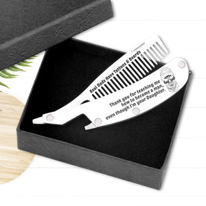 Folding Comb - To My Dad - Thank You For Teaching Me How To Become A Man - Ukgec18004