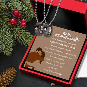 Couple Pendant Necklaces - Beard - To My Bearded Man - You're My King And I'm Your Queen - Ukgnw26020