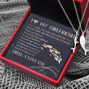 Whale Hug Couple Necklace - Fishing - To My Girlfriend - I'll Love You Till The End - Ukgngd13004