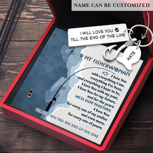 Personalized Fishing Hook Keychain - Fishing - To My Fisherwoman - I Love You For My Future, And For The Years - Ukgku13021