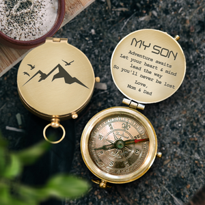 Engraved Compass - Hiking - To My Son - You'll Never Be Lost - Ukgpb16027